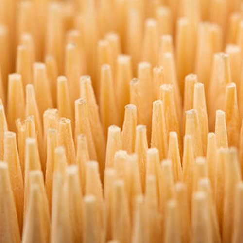 Premium Bamboo Wooden Cocktail Toothpicks - 1000 Pieces (2 Boxes of 500 Pieces) - Personal Hygiene, Disposable Appetizer Skewers, Cocktail Sticks or Arts & Crafts by Mobi Lock