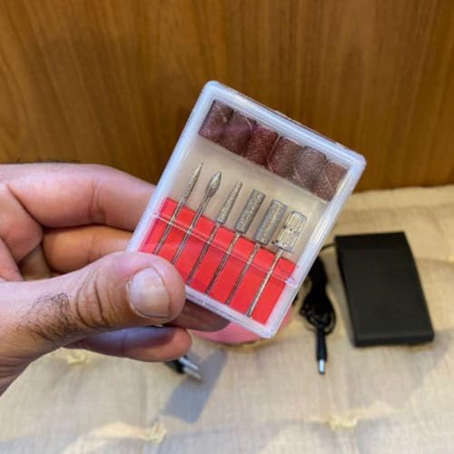 Motorzinho De Unha Profissional Elétrica Motor Lixadeira Lixa Porquinho Brocas Para Lixar Unhas Elet