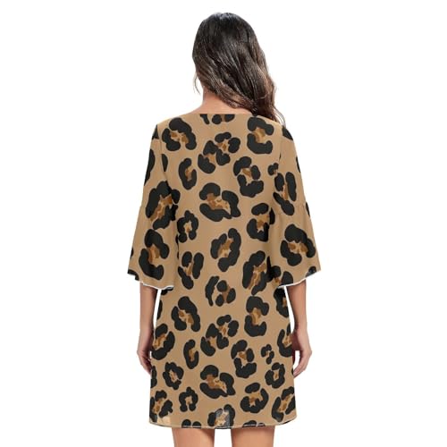 Robe de plage imprimée léopard pour vos soirées de vacances - 4