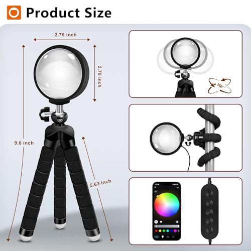 easeking Sunset Lamp with App Control – 16M Colors, 360° Rotating Head — view 5