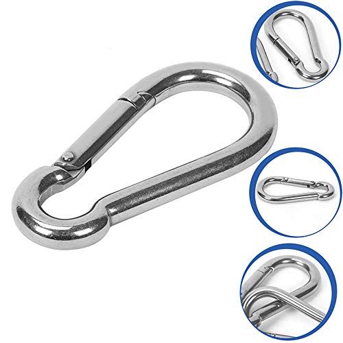 Jingming 2 moschettoni in acciaio inox, portata