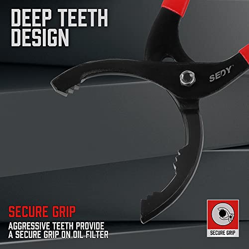 Premium 12" Adjustable Oil Filter Pliers, Universal Wrench Tool With Three-Speed Adjustment For Engine Filters, Conduit, Removal & Fittings - Versatile & Reliable For Mechanics & Diy Enthusiasts #TOP4