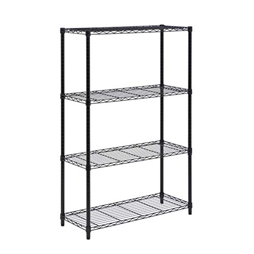 Honey-Can-Do SHF-01908 Adjustable Storage Shelving Unit, 250-Pounds Per Shelf, Black, ...
