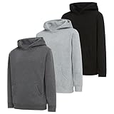PURE CHAMP Boys Hoodies 3 Pack Fleece Pullover & Zip-Up Sweatshirts for Boys Kids Youth Plain Basic Everyday...