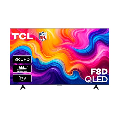 TCL 85 Inch F8D Series 4K QLED with Dolby Vision HDR & Dolby Atmos Smart TV with Fire TV, Alexa+, 144Hz Refresh Rate, Game Accelerator 288, High Brightness+ LED Backlight, Dolby Vision, Voice Remote