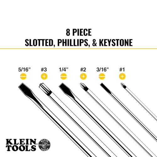 Klein Tools 85148 Screwdriver Set with Magnetizer / Demagnetizer for Magnetic Tips, Flathead and Phillips, Non-Slip Cushion Grip, 8-Piece - Thumbnail 3