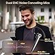 Bluetooth Headset V5.4 Wireless Freisprech Telefon mit CVC 8.0 und ENC Dual Mikrofon, Bluetooth Ohrhörer kabellos mit 25h Sprechzeit, 120h Standby Headset Handy für Autofahren Büro Business, Schwarz
