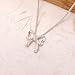 Jean Beau Silver Bow Pendant Necklace for Women, Trendy Bow Chain Cubic Zirconia Necklaces Fashion Jewelry Gift