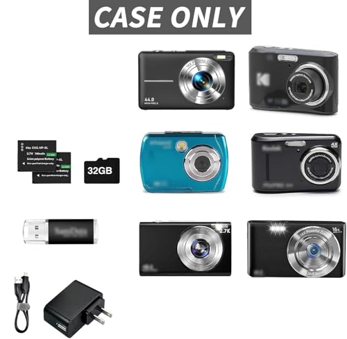 Image of VERTUS Camera Case for Kodak Pixpro fz45-55, Canon IXUS & PowerShot ELPH Series, Panasonic LX /FX, Nikon S Series, Sony Cyber-Shot DSC Series, W /T Series, VAHOIALD Digital Camera, Nsoela Kids (Black)