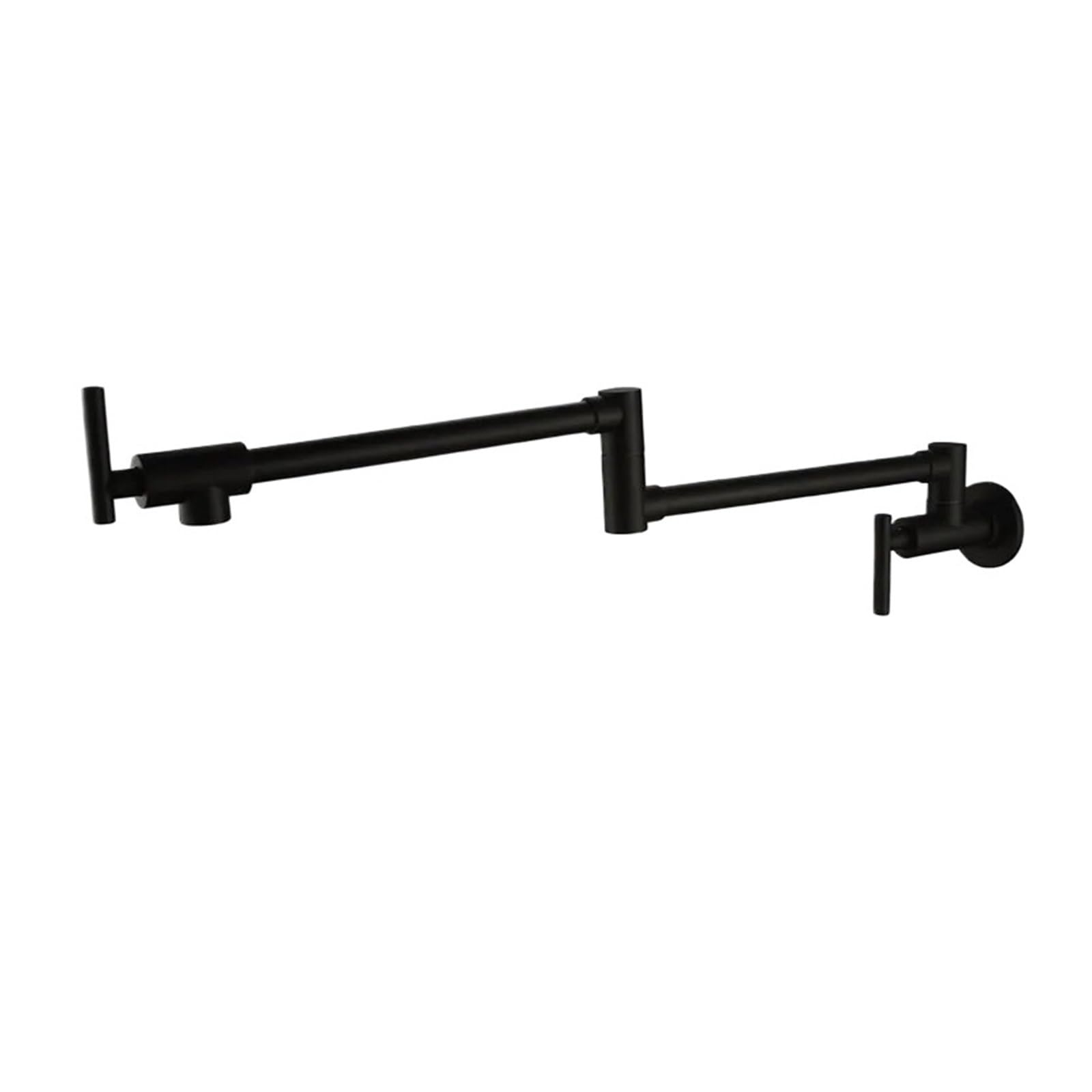Robinet d'eau froide de cuisine mural noir pliable pour évier monotrou