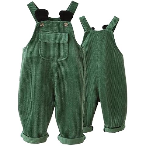 Happy Cherry Adjustable Corduroy Dungarees for Toddlers Cover