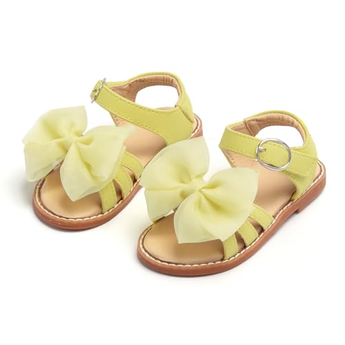 Image of Girls Dress Sandals Comfy Hook and Loop Summer Shoes for Toddlers