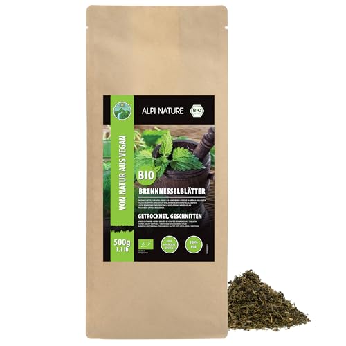 Alpi Nature Ortiga Verde Infusión Orgánica 500g, Hojas de Ortiga Secas y Cortadas, Urtica dioica