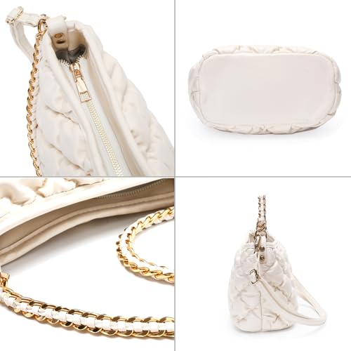 Bolso bandolera acolchado para mujer con asa superior miniatura 4