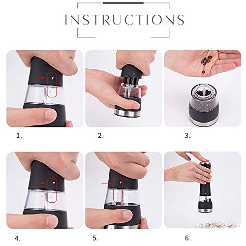 Moulin à sel et poivre électronique RWRAPS pour cuisiner sans effort manuel