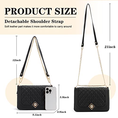 Ynport Fashion Quilted Crossbody Bag For Women Classic Satchel Handbag Ladies Small Leather Shoulder Purse Evening Bag #TOP1
