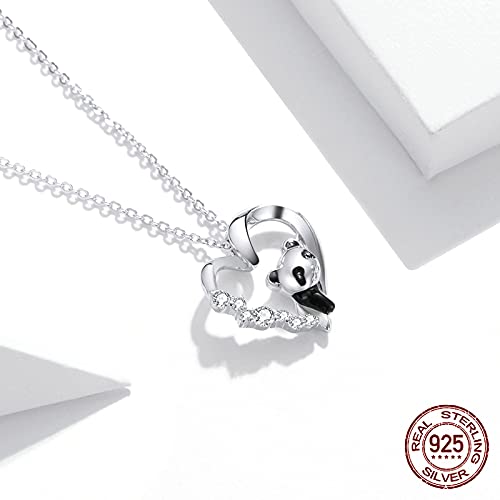Collier pendentif panda en émail pour look décontracté chic femme