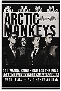 HazyGalaxy Arctic Monkeys Singer Posters Art Deco Picture Print for Bedroom Hoom Decor for Teen Girls 24x36inch(60x90cm)