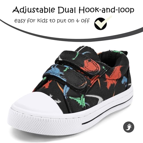 Image of K KomForme Toddler Shoes, Hook & Loop Canvas Sneakers for Boys and Girls | Slip-on, Lightweight, Comfortable