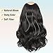 FAVE V-Shaped Clip in Extensions Synthetic Hair Extension Wavy Hair Extensions Brown Black Hair Extensions One Piece Extensions with 5 Secure Clips Vigorous Clip in Hair Extension for Women