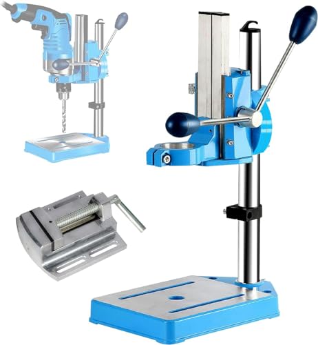 Image of FLTRGO Bench Drill Press, Drill Press Stand with Vise for Hand Drill, Benchtop Drill Presses Adjustable Universal Bench Clamp for Drill Workbench Repair Tool, A+VISE