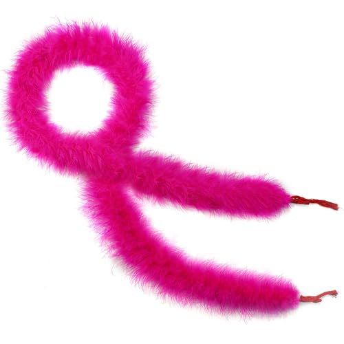 NUOGUAYI Boa de plumes, écharpe à plumes moelleuse, Boa en Plumes de Marabout, Boa de 2 m pour bricoler, pour couture, artisanat, décoration de costume, fête, carnaval, Noël (D)