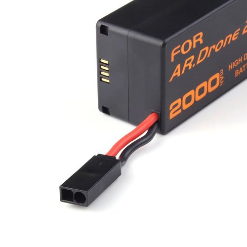 Eleoption Batterie Rechargeable 2000 mAh 11,1 V en Lithium-ION Polymer pour Parrot AR.Drone 2.0 Quadricoptère télécommandé (2 pcs)