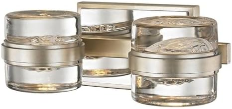 Miniatura 4 de Troy Lighting B5692 Splash-8W - Tocador de baño con 2 luces LED, 11.25 pulgadas de ancho por 4.5 pulgadas de alto, color acabado hoja de plata