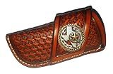 Custom Nocona Weave Texas Rope and Star Side Draw Knife Sheath right side