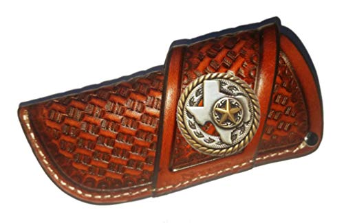 Custom Nocona Weave Texas Rope And Star Side Draw Knife Sheath Right Side #TOP12