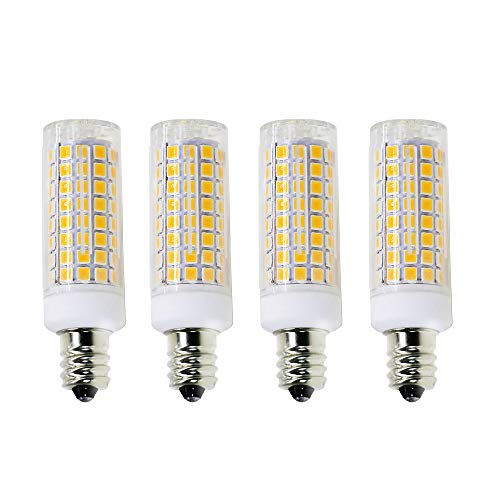 [4-Pack] E11 LED, E11 Led Bulbs, 70W Halogen Bulbs Equivalent, 650 LM, Daylight 6000K, Dimmable, E11 Mini Candelabra Base, JD T3/T4 360 Degree Beam Angle for Indoor Decorative Lighting.