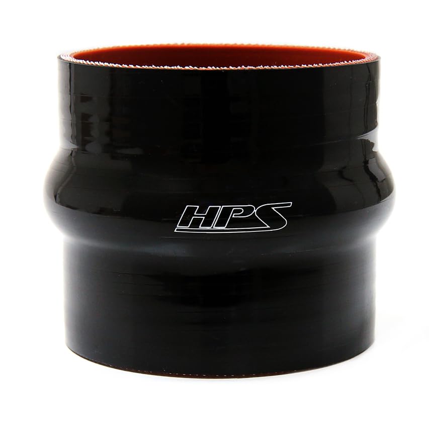HPS 4.5" ID, 3" Length, Silicone Hump Coupler Hose, High Temp 4-Ply Reinforced, 40 Psi Max. Pressure, 350F Max. Temperature, SHC-8346-BLK, Silicone, black-image-44