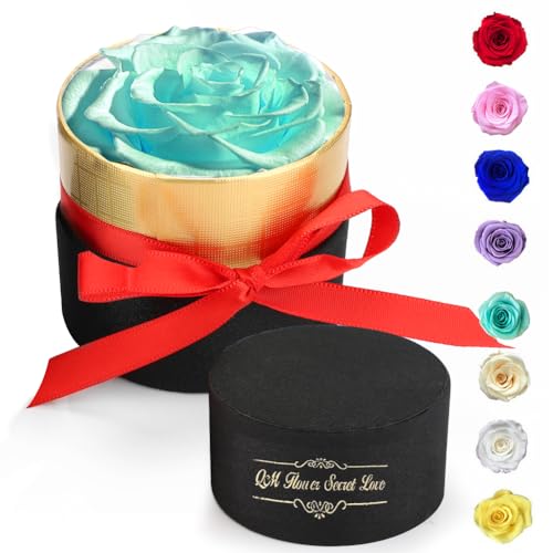 RANJIMA Rose eterne, rose infinite, vere rose conservate, fatte a mano, scatola di rose con fiori conservati, decorazione di matrimonio, San Valentino, anniversario, fidanzamento, per mamma, moglie,