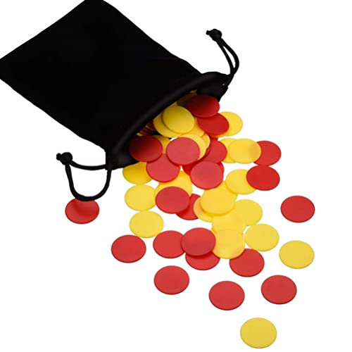 Plástico Mhs Bagima 10 * 6 * 2 100Pcs 19mm Transparente 4 Color Counters Clear Counting Chips Plasti
