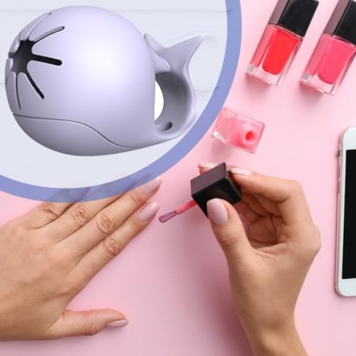Soporte para botellas de esmalte de uñas de silicona antiderrames 8