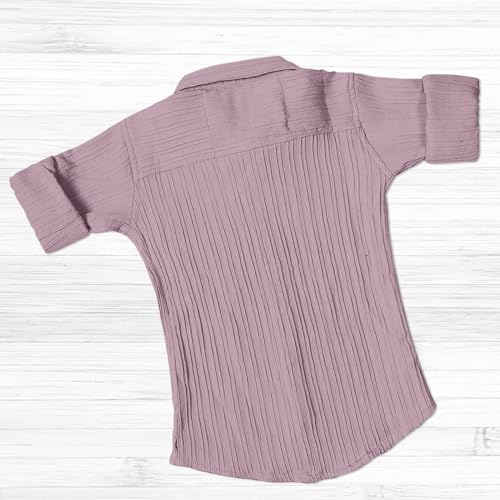 Image of Kids Cotton Blend Half Sleeve Shirt Lightweight Soft Fabric Casual Look Daily Use Summer Style Comfortable Kids Clothing Set