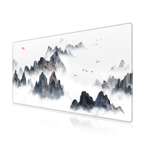 Tapis de souris de jeu XXL LL-COEUR Paysage 4 pour bureau