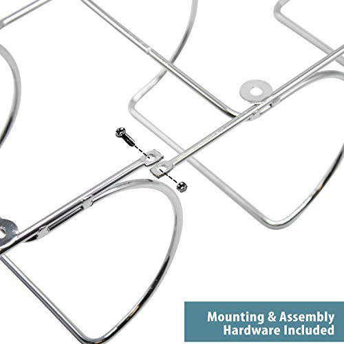 Sorbus Towel Rack Wall Mount – 6 Compartments Of Silver Metal Towel Holder For Bathroom Decor Sets, Organizer For Linens, Gym, Rv, Door, Cabinet - Wine Rack Wall Mounted For Kitchen, Bar, Wine Cellar #TOP5