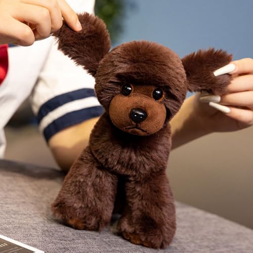 champracer Kuscheltier Teddy Pudel Plüschtier Kuscheltier Hund Simuliertes Tier Hund Plüschtier Plüschhund Puppe Stofftier Hund Geschenke für Jungen Mädchen (20cm,Weiß)