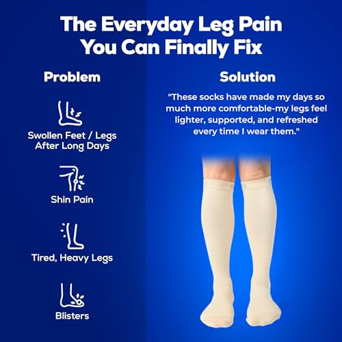 Image of SB SOX 3-Pair Compression Socks (15-20mmHg) for Men & Women - Comfortable Socks, Easy to Put On - Best Socks for Daily /Any Use, Running, Nurse, Travel