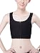 Produktbild FEOYA Atmungsaktive Cosplay Body Shaper Korsetts Weste Tomboy Brust Binder Trans Tank Top Vorne mit Reißverschluss Größe M - Schwarz