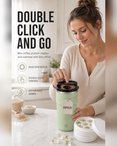 3-in-1 Rechargeable Self-Stirring Mug with Ice Tray Magnetic Mixer Cup — view 2