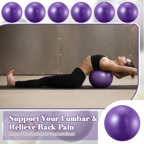 Image of Sotiff 20 Pcs 9 Inch Pilates Ball Bulk Exercise Pilates Ball Mini Yoga Balls Therapy Core for Stability Barre Training Stretching Physical Posture Training Gym Workout with Inflation Tube