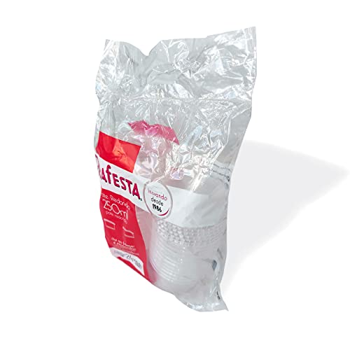 Pote Descartável, Prafesta, 250 ml, Redondo, Com Tampa, Pacote com 24 Unidades