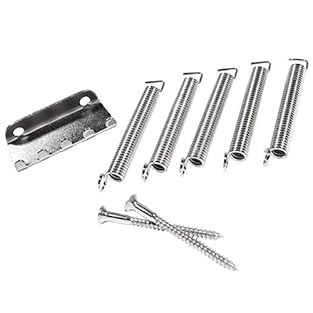 1. Genuine parts for assembling vintage Strat tremolo system 2. Includes tremolo 5 springs, 1 tremolo claw and tremolo claw 2 mounting screws 3. Introduced on "54 guitar 4. Fits most vintage and modern guitars equipped with tremolo bridges 5. High qu...