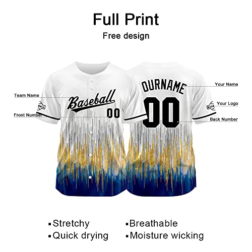 Custom Print Baseball Jersey Uniform para hombre, mujer, niña, niño con logo, nombre y número bordados miniatura 4
