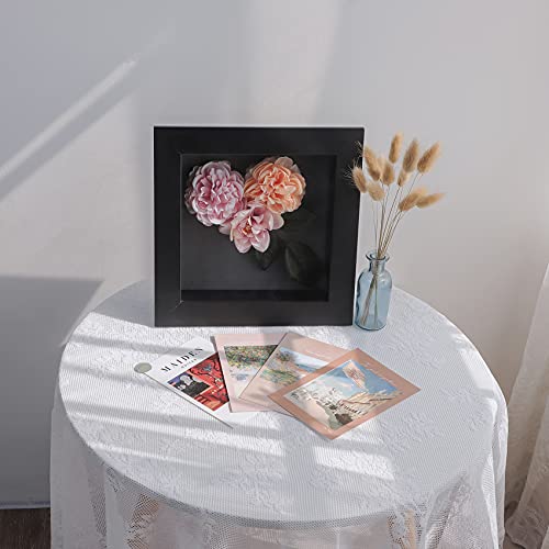 Golden State Art, 8X8 Shadow Box Frame Display Case, 2-Inch Depth, Great For Collages, Collections, Mementos, 6 Pins Included (Black, 1 Pack) #TOP5