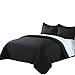 Lotus Home Diamondesque Water and Stain Resistant Microfiber Quilt, King, Black