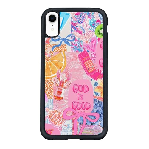 qizjio Preppy Christian Phone Case Shockproof Protective Collage Jesus Phone Cover for iPhone XR