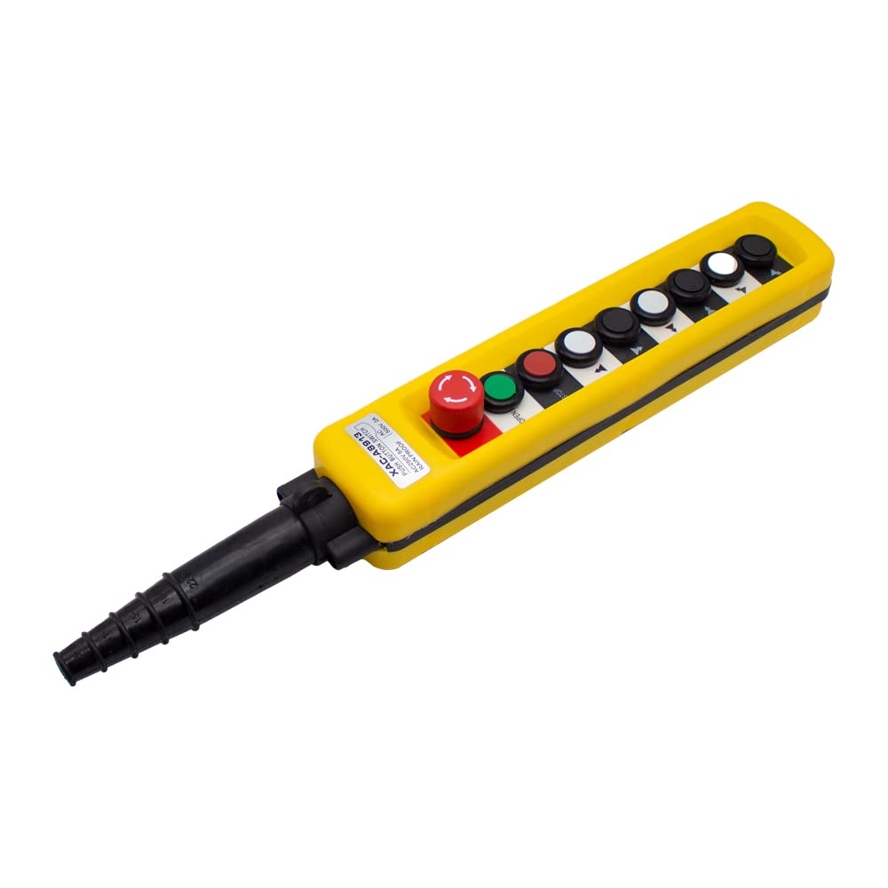 T-king Two-Speed Electric Hoist Crane Lifting Button Driving Control Handle Switch TNHA 8 Pushbutton Pendant Control Station XAC-A8913